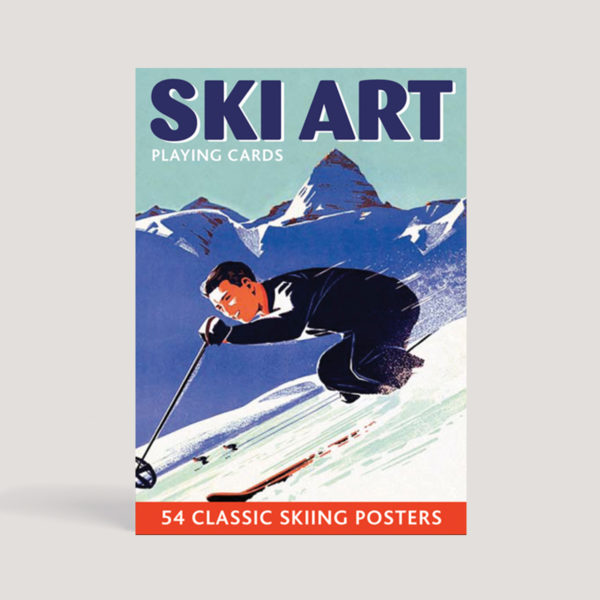 Ski Art Poster Playing Cards